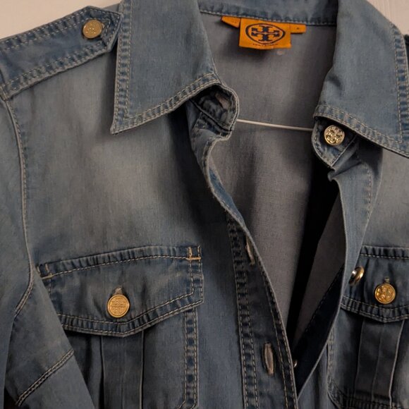 Tory Burch Blue Denim Mini Dress - Picture 4 of 6
